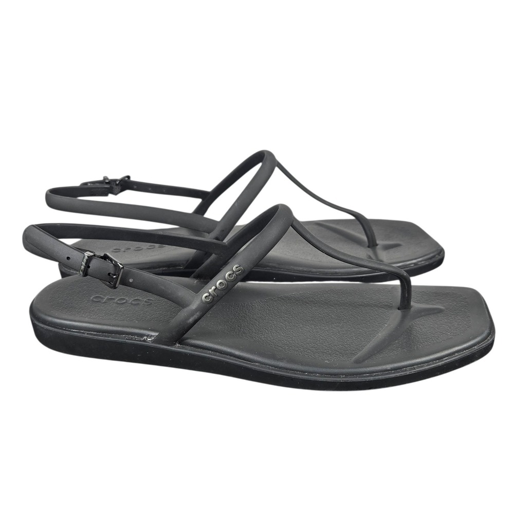 Crocs Miami Thong Flip Sandals Womens 10 Strappy Slingback Flexible Comfort